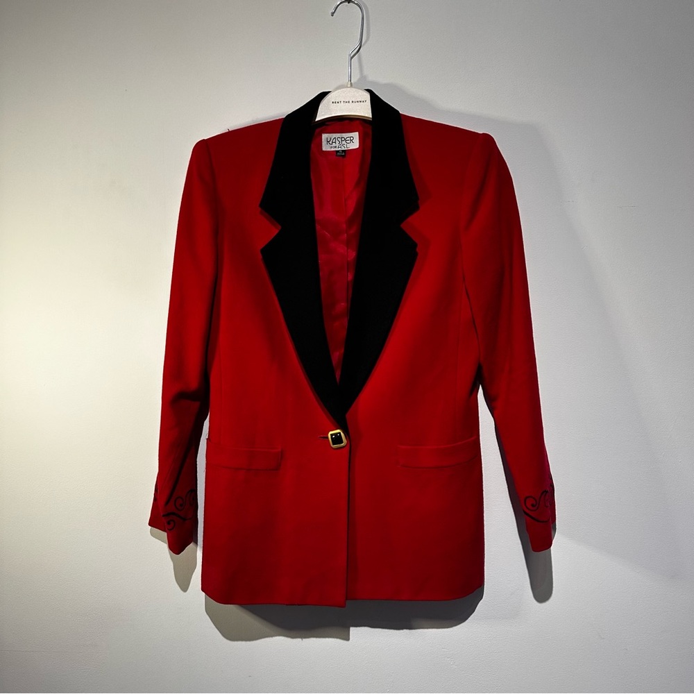Vintage Kasper Women's Wool Blazer - Sz 4